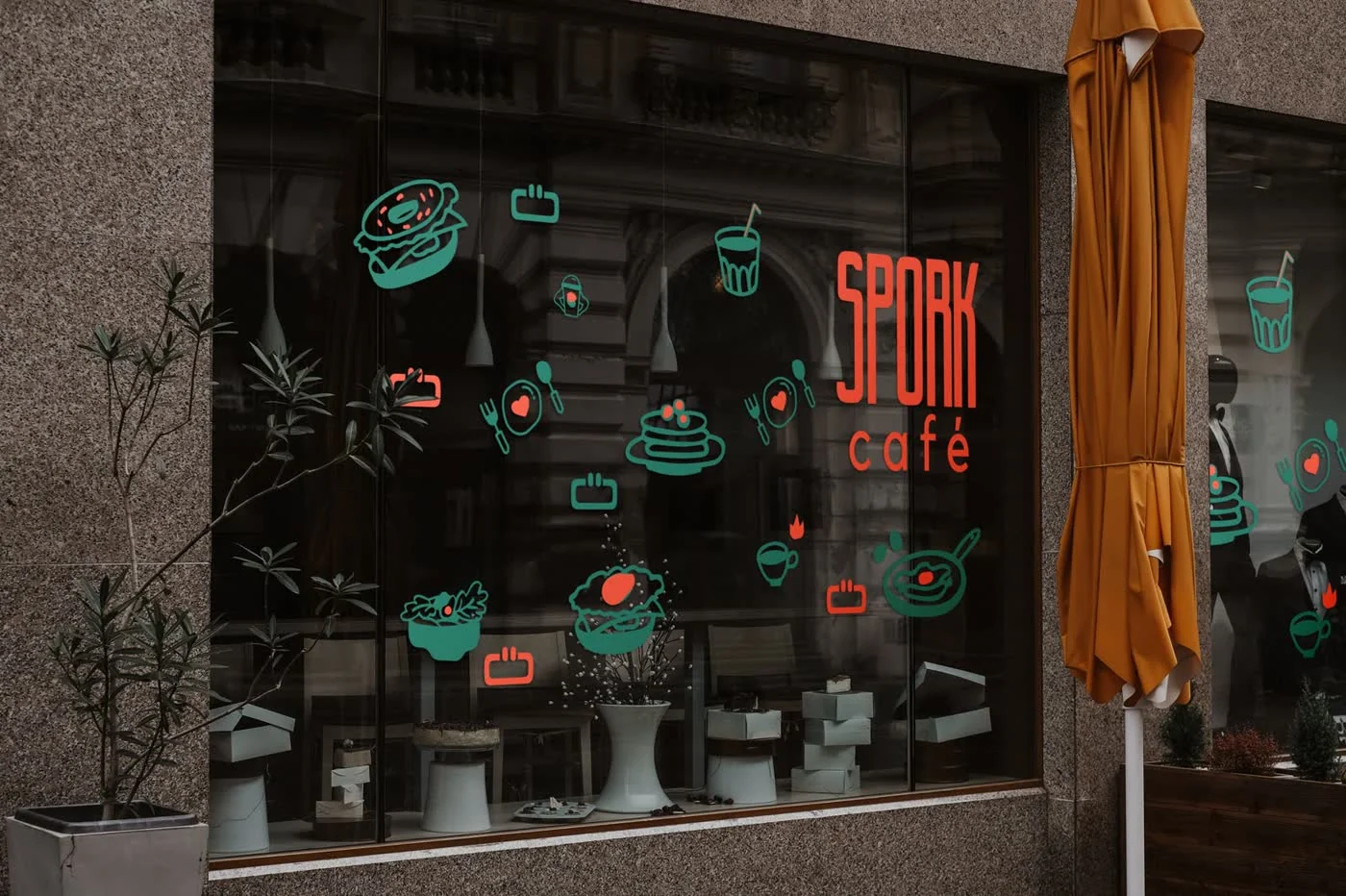 Spork Cafe — brand identity detail 3