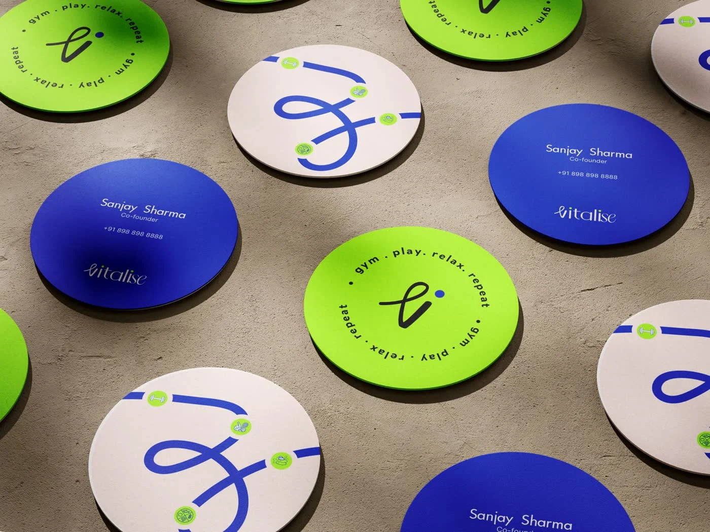 Vitalise — brand identity detail 1